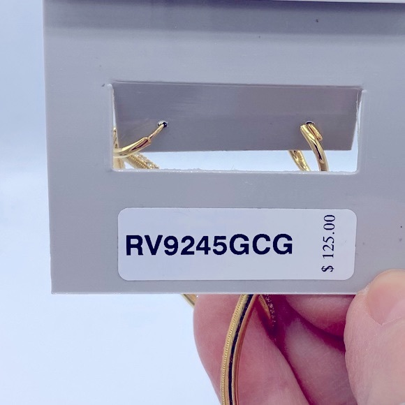 Vintage NADRI Pave CrystalEarrings Oval Lever Back Earrings 2 1/2” long NWT - Picture 2 of 7